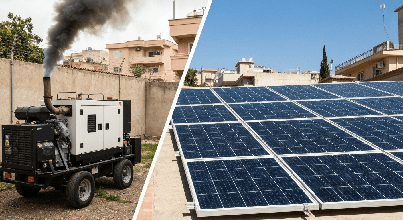 Generator vs. Solar in Lebanon: We Did the Math (And the Numbers Don't Lie)